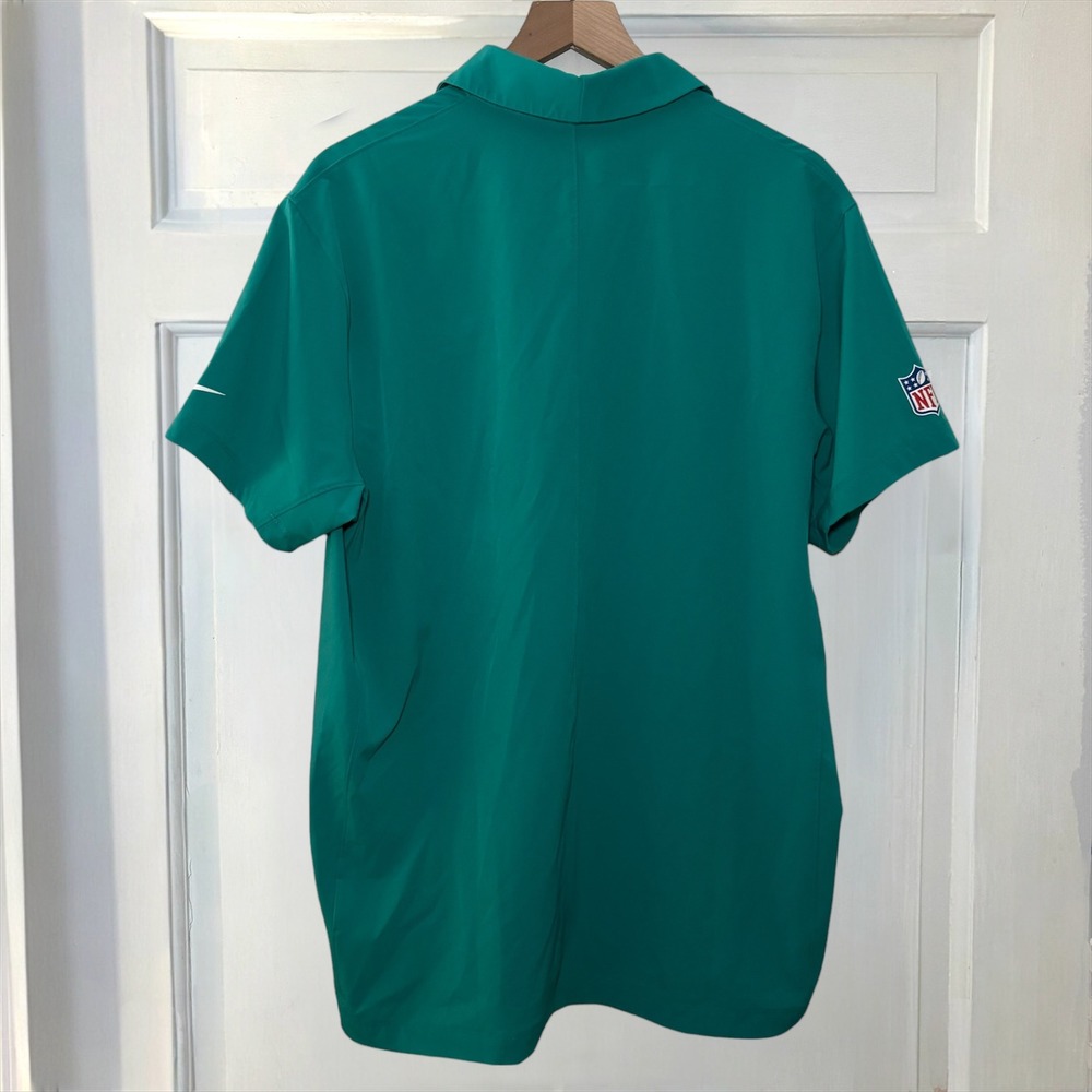Miami Dolphins Nike‎ Dri Fit Mens L Team Issued Polo Shirt NFL On Field Football - Picture 5 of 8